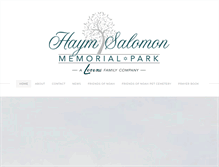 Tablet Screenshot of haymsalomonmemorialpark.com